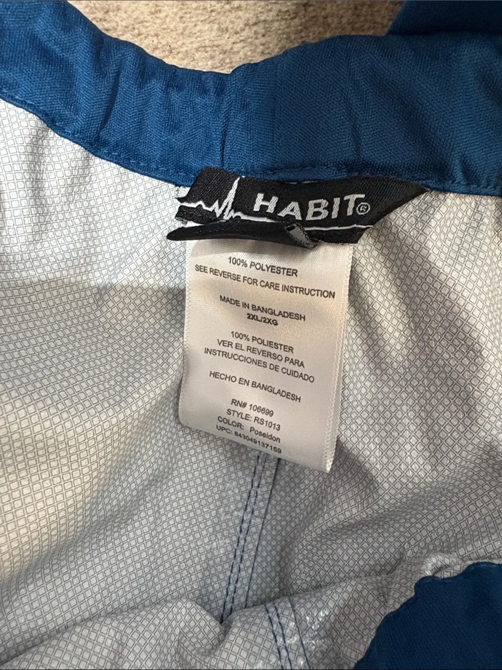 New habit, blue waterproof windproof rain pants
